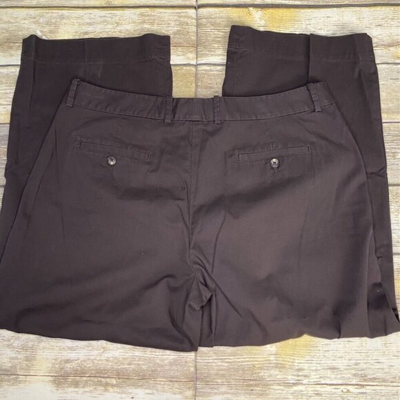 Lauren Ralph Lauren Women's Wide Leg Brown Cropped Trousers Size 14 - Picture 3 of 8